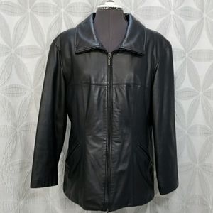 Black Leather Jacket by New York by Winlit